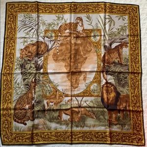 Vintage Carlisle “Africa” Silk Twill scarf